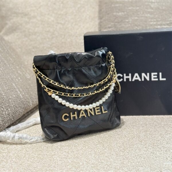 chanel22 ミニ シャネル ミニ ハンドバッグ パール チェーン バッグ トート バッグ チェーン ハイ ブランド 女性 バッグ 人気 30 代 キルティング チェーン バッグ シャネル 偽物 - 画像 (9)